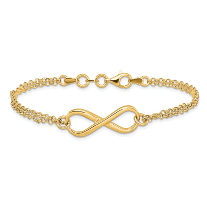 Gold Plated Sterling Silver Infinity Symbol Bracelet
