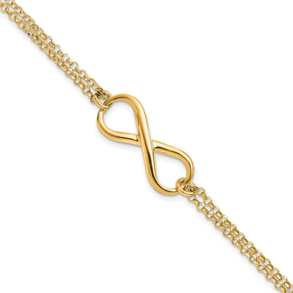 Gold Plated Sterling Silver Infinity Symbol Bracelet