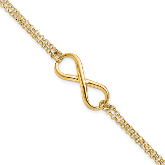 Gold Plated Sterling Silver Infinity Symbol Bracelet