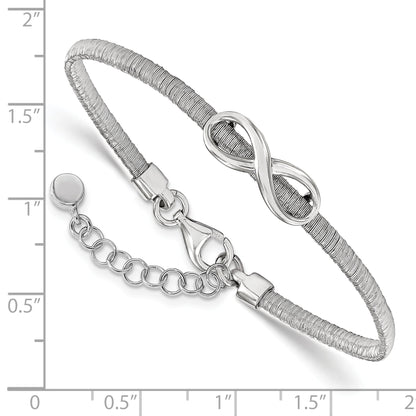 7 Inch Sterling Silver Infinity W/1In Ext. Bracelet