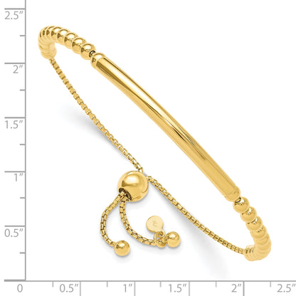 Sterling Silver Gold Plated Beaded Adjustable Bracelet