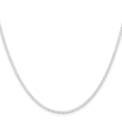 22 Inch Sterling Silver 1.85mm Flat Anchor Chain Necklace