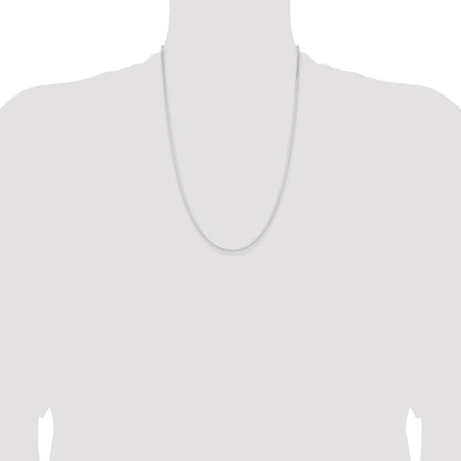 24 Inch Sterling Silver 1.85mm Flat Anchor Chain Necklace