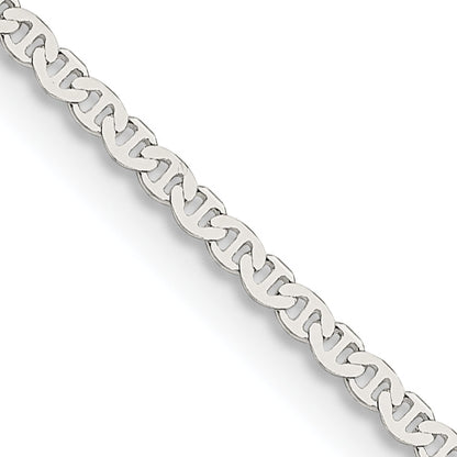 20 Inch Sterling Silver 1.85mm Flat Anchor Chain Necklace