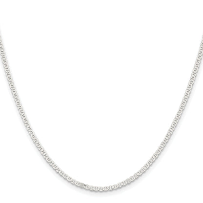 24 Inch Sterling Silver 2.25mm Flat Anchor Chain Necklace