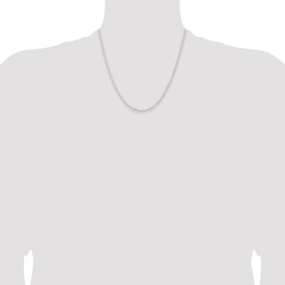 20 Inch Sterling Silver 2.25mm Flat Anchor Chain Necklace