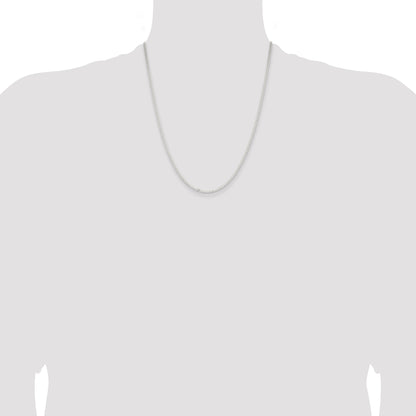 22 Inch Sterling Silver 2.25mm Flat Anchor Chain Necklace