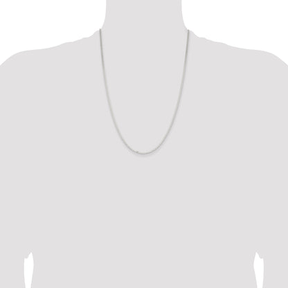 24 Inch Sterling Silver 2.25mm Flat Anchor Chain Necklace