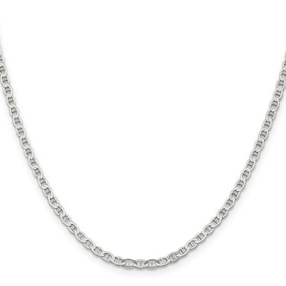 16 Inch Sterling Silver 3.1mm Flat Anchor Chain Necklace