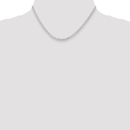 16 Inch Sterling Silver 3.1mm Flat Anchor Chain Necklace