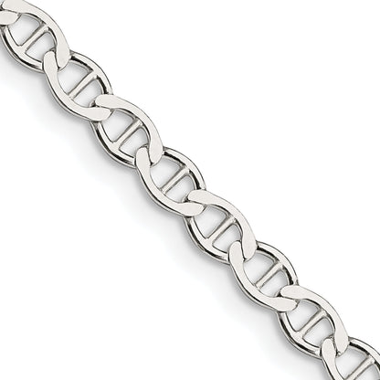 16 Inch Sterling Silver 4mm Flat Anchor Chain Necklace