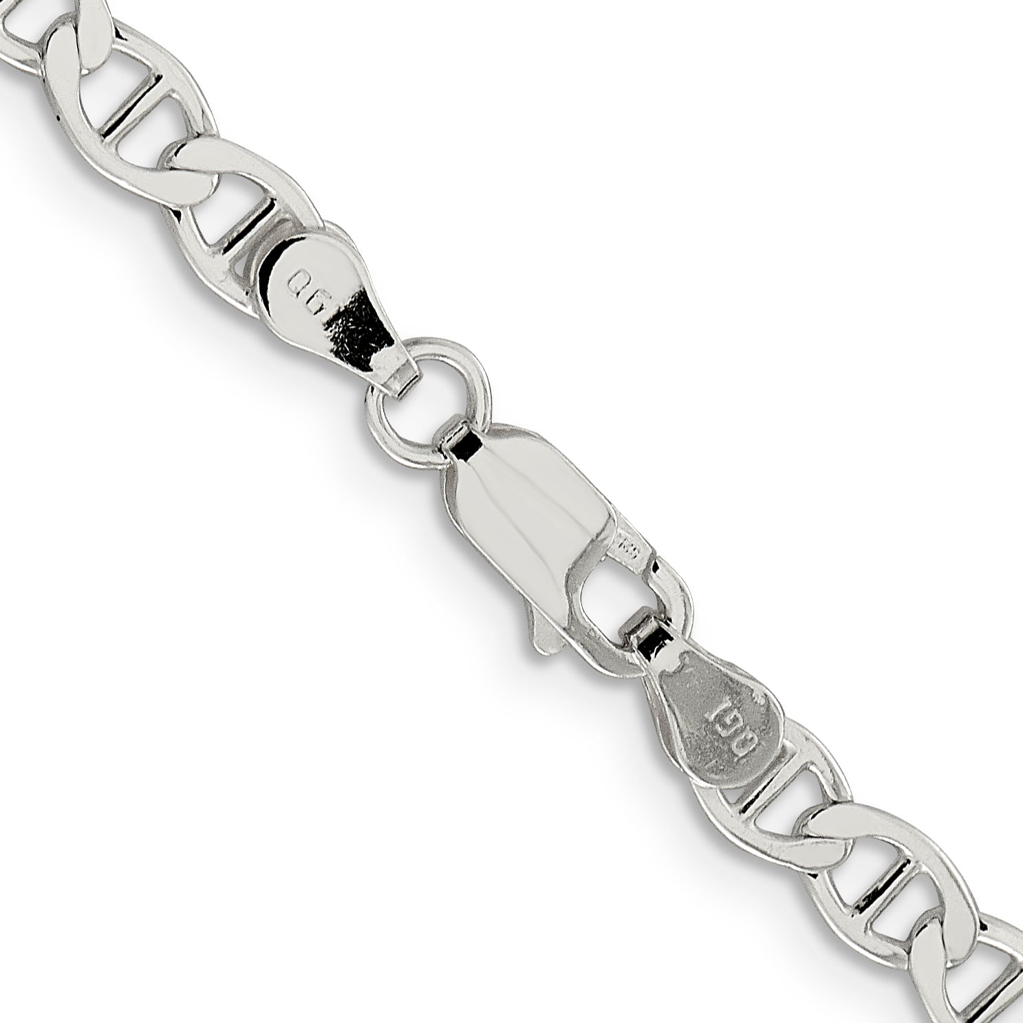 18 Inch Sterling Silver 4.75mm Flat Anchor Chain Necklace