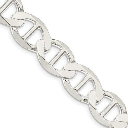 20 Inch Sterling Silver 12.3mm Flat Anchor Chain Necklace