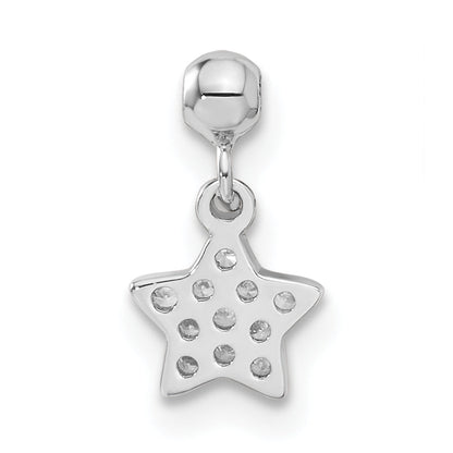 Sterling Silver Mio Memento Cz Dangle Star Charm