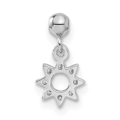 Sterling Silver Mio Memento Cz Dangle Star Charm