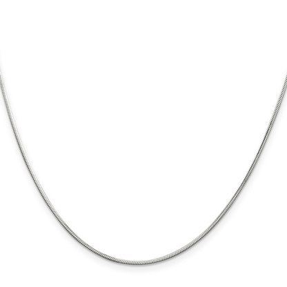 24 Inch Sterling Silver 1.25mm Octagonal Snake Chain Necklace