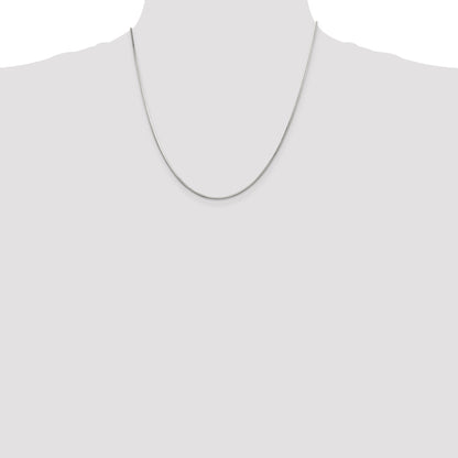 20 Inch Sterling Silver 1.25mm Octagonal Snake Chain Necklace