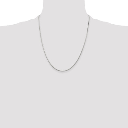 22 Inch Sterling Silver 1.25mm Octagonal Snake Chain Necklace