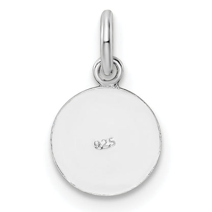 Sterling Silver Rh-Plated Red & Black Enamel Ladybug Children'S Pendant