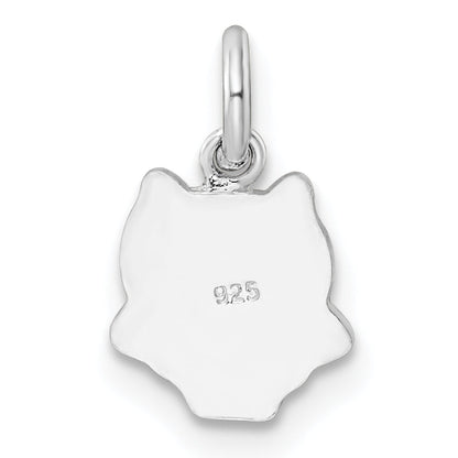 Sterling Silver Rh-Plated Multi-Color Enameled Owl Children'S Pendant