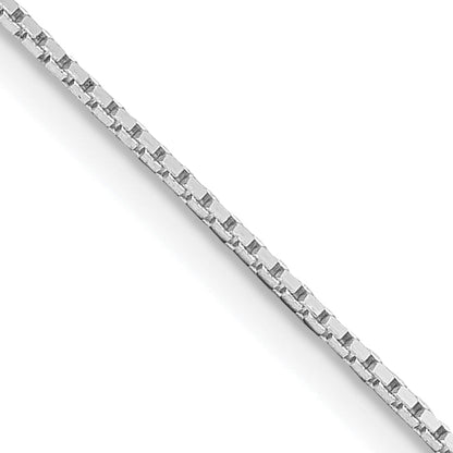 Sterling Silver Rhodium-Plated .6mm Mirror Box Chain Necklace