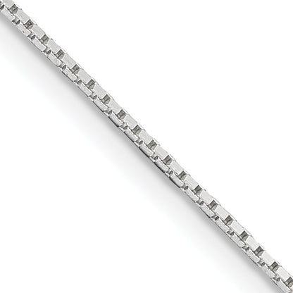 18 Inch Sterling Silver .6mm Mirror Box Chain W/2In Ext.