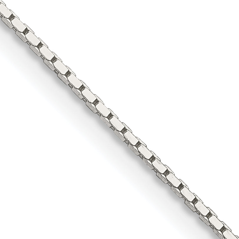 18 Inch Sterling Silver .7mm Mirror Box Chain W/2In Ext.