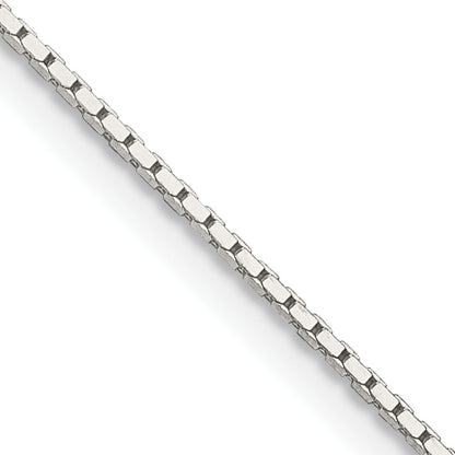 18 Inch Sterling Silver .7mm Mirror Box Chain W/2In Ext.