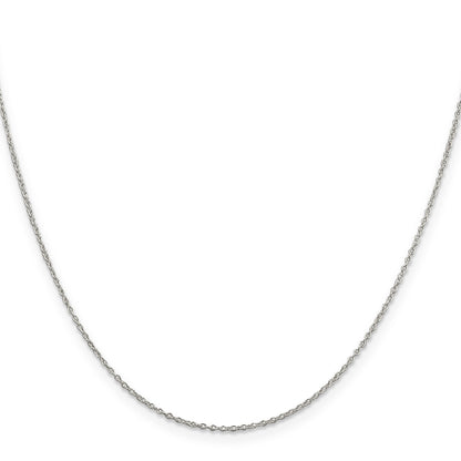 18 Inch Sterling Silver 1.10mm Forzantina Cable Chain W/2In Ext.