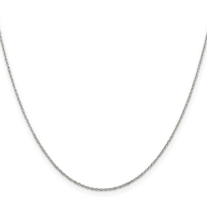 18 Inch Sterling Silver 1.30mm Forzantina Cable Chain W/2In Ext.