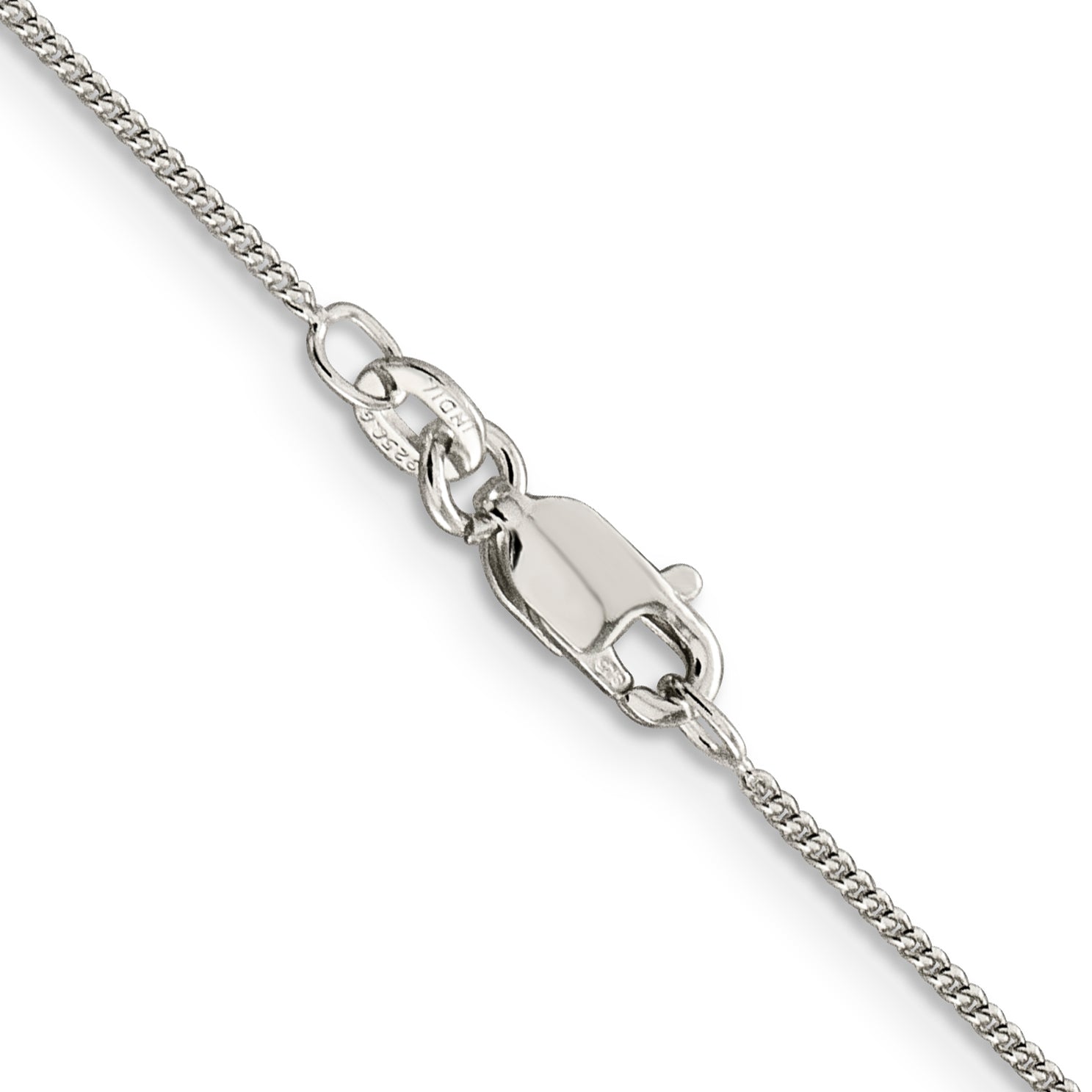 16 Inch Sterling Silver 1mm Curb Chain Necklace