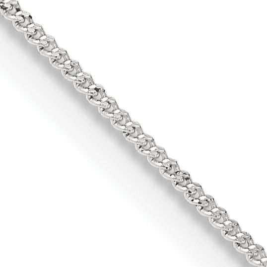 16 Inch Sterling Silver 1mm Curb Chain Necklace