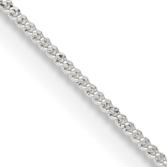 16 Inch Sterling Silver 1mm Curb Chain Necklace