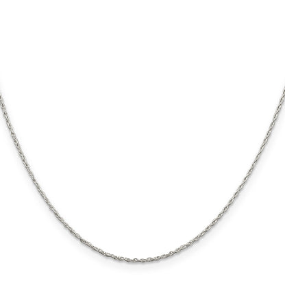 18 Inch Sterling Silver 1.25mm Loose Rope Chain W/2In Ext.