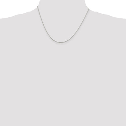 18 Inch Sterling Silver 1.25mm Loose Rope Chain W/2In Ext.