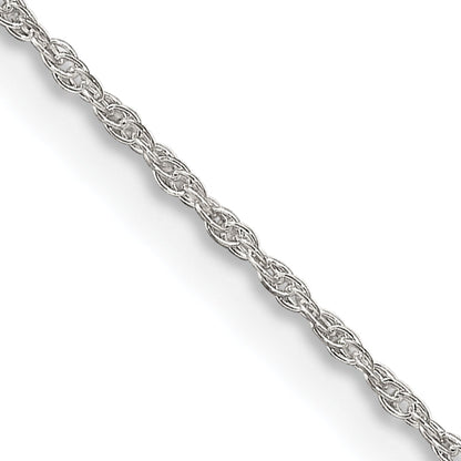 18 Inch Sterling Silver 1.25mm Loose Rope Chain W/2In Ext.