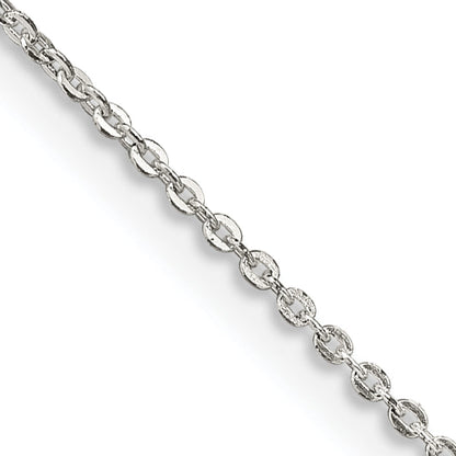 18 Inch Sterling Silver .9mm Flat Link Cable Chain W/2In Ext.