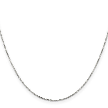 18 Inch Sterling Silver .95mm Diamond-Cut Forzantina Cable Chain W/2In Ext.