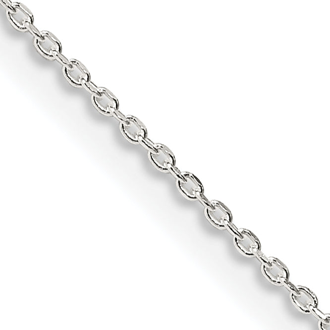 18 Inch Sterling Silver .95mm Diamond-Cut Forzantina Cable Chain W/2In Ext.