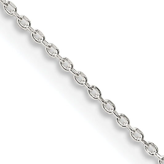 18 Inch Sterling Silver .95mm Diamond-Cut Forzantina Cable Chain W/2In Ext.