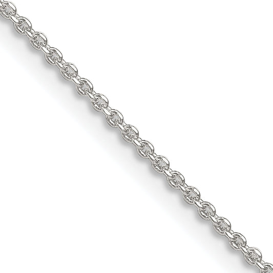 18 Inch Sterling Silver 1.4mm Diamond-Cut Forzantina Cable Chain W/2In Ext.