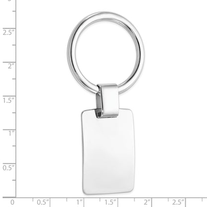 Sterling Silver Rhodium Plated Key Chain
