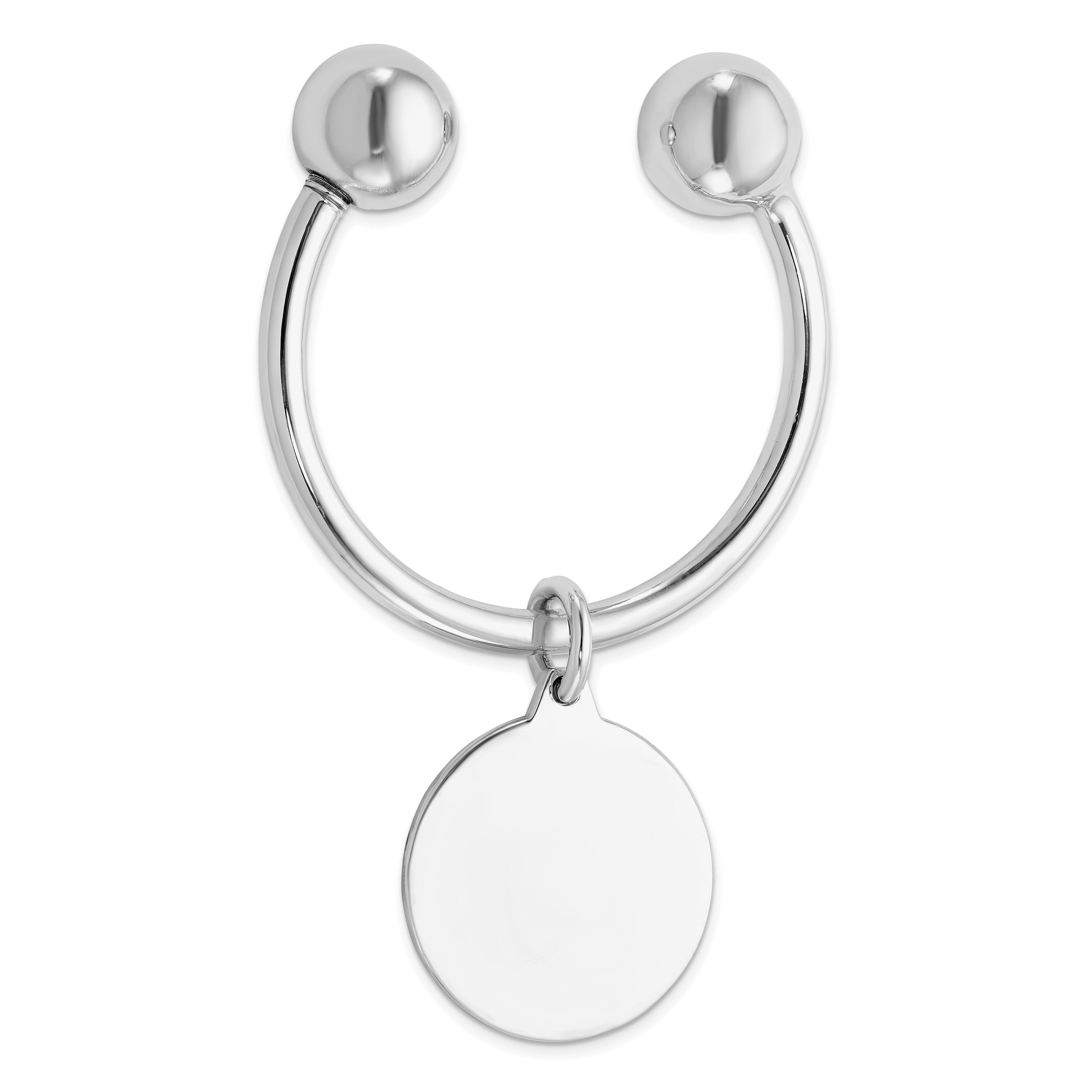 Sterling Silver Rhodium Plated Key Chain