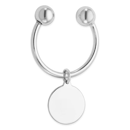 Sterling Silver Rhodium Plated Key Chain