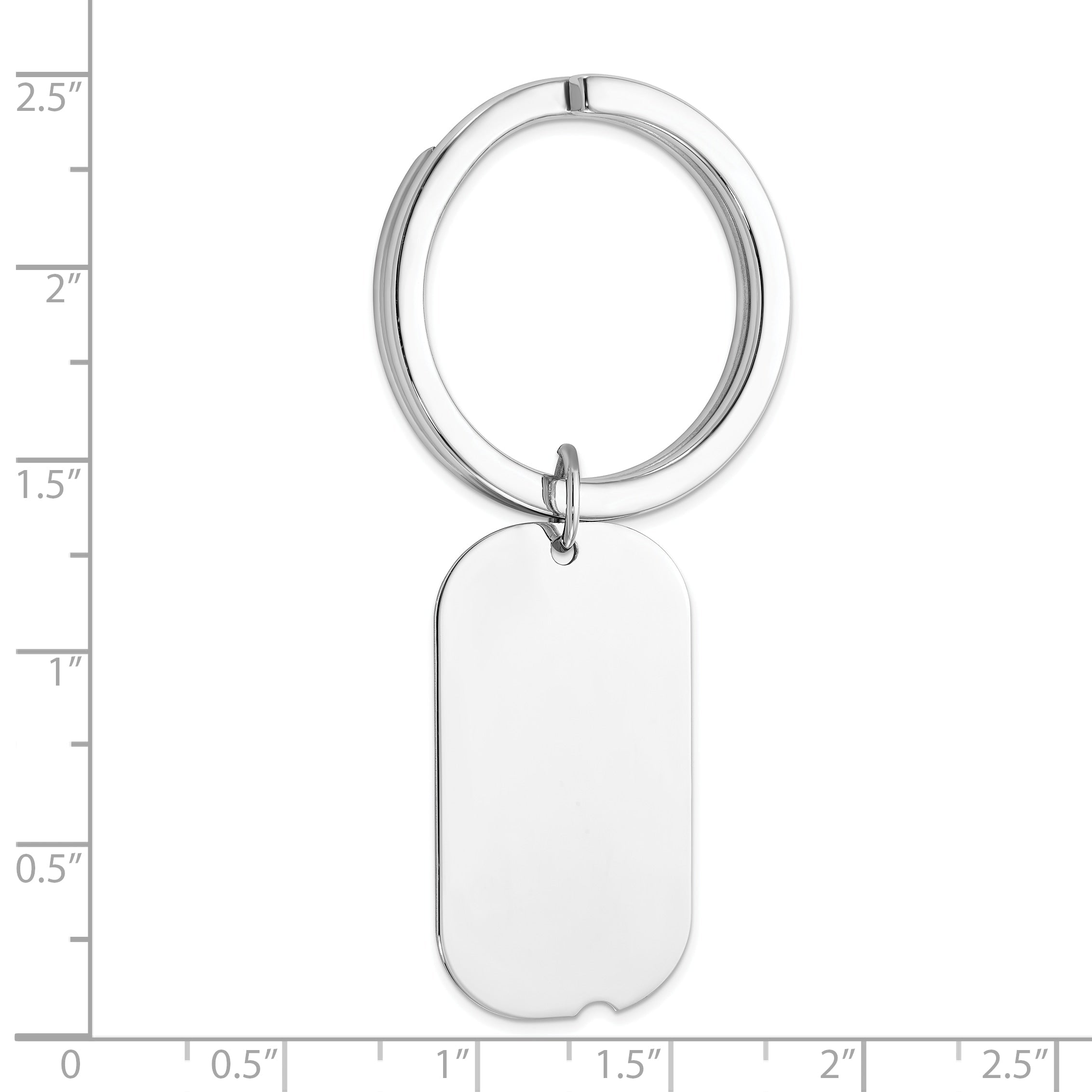 Sterling Silver Rhodium-Plated Key Chain