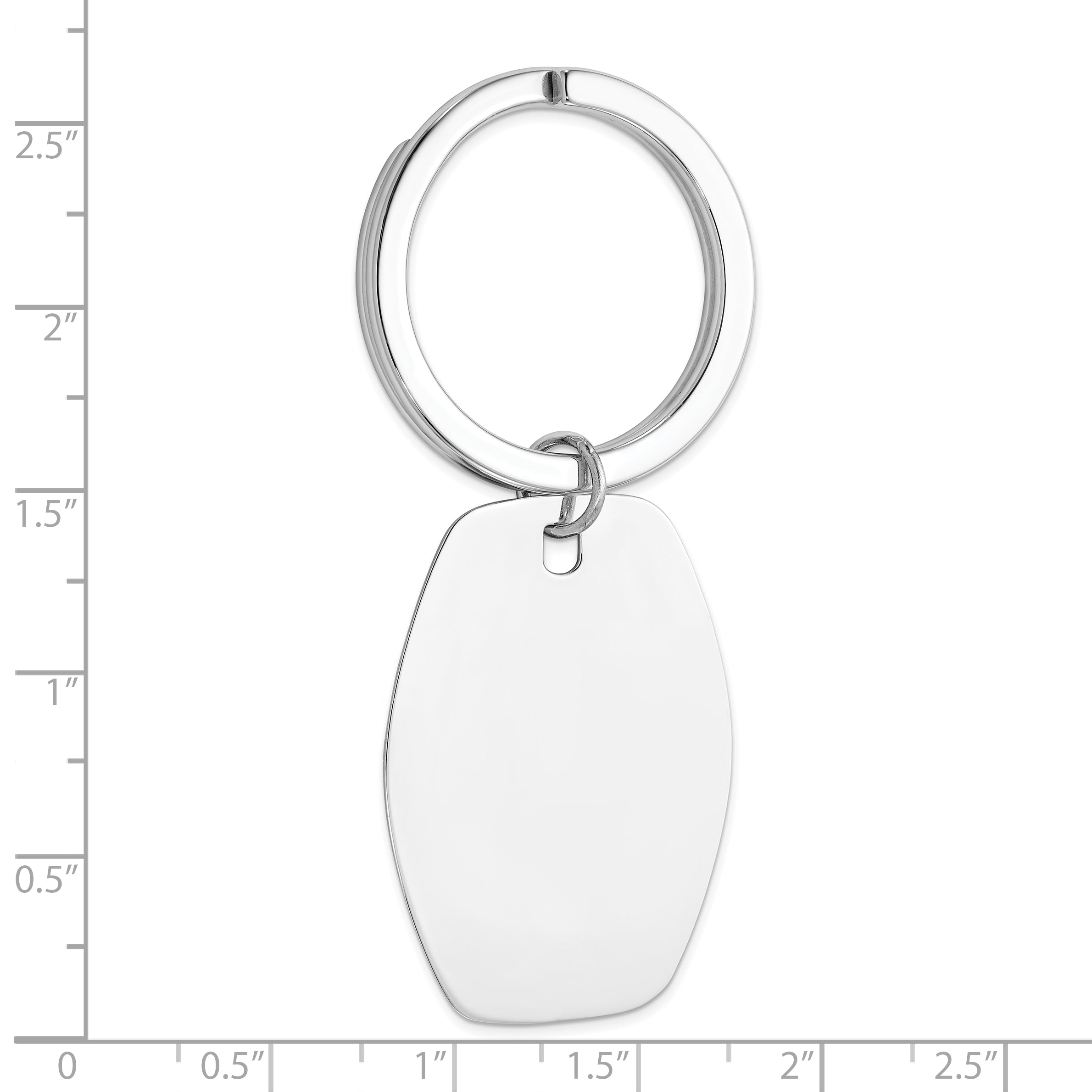 Sterling Silver Rhodium-Plated Key Chain