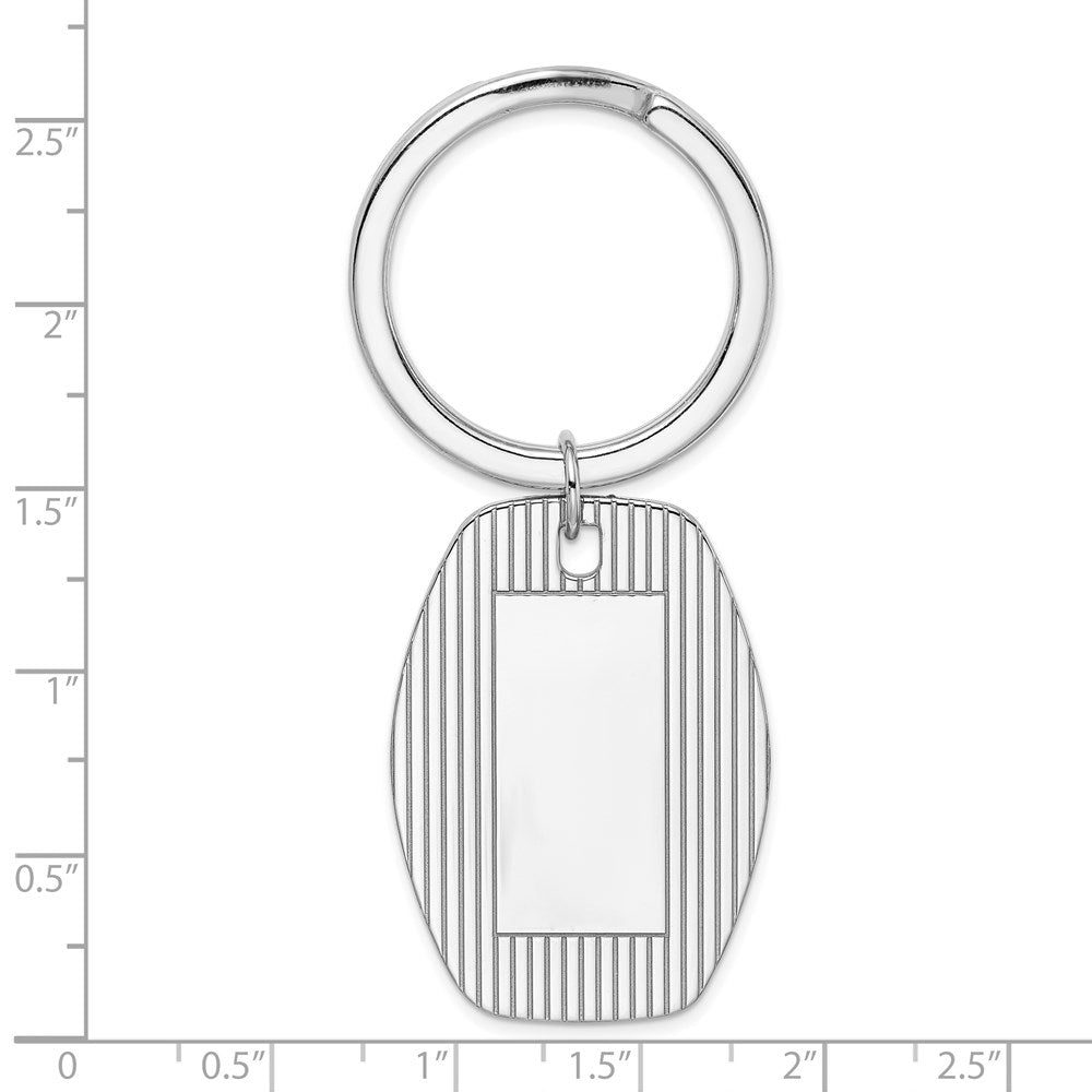 Sterling Silver Rhodium-Plated Key Chain