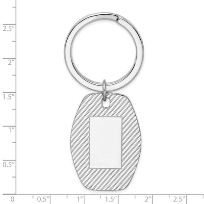 Sterling Silver Rhodium-Plated Key Chain