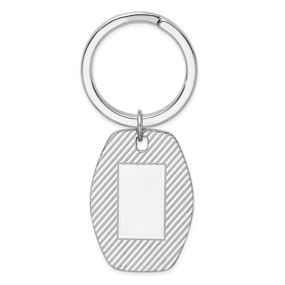 Sterling Silver Rhodium-Plated Key Chain
