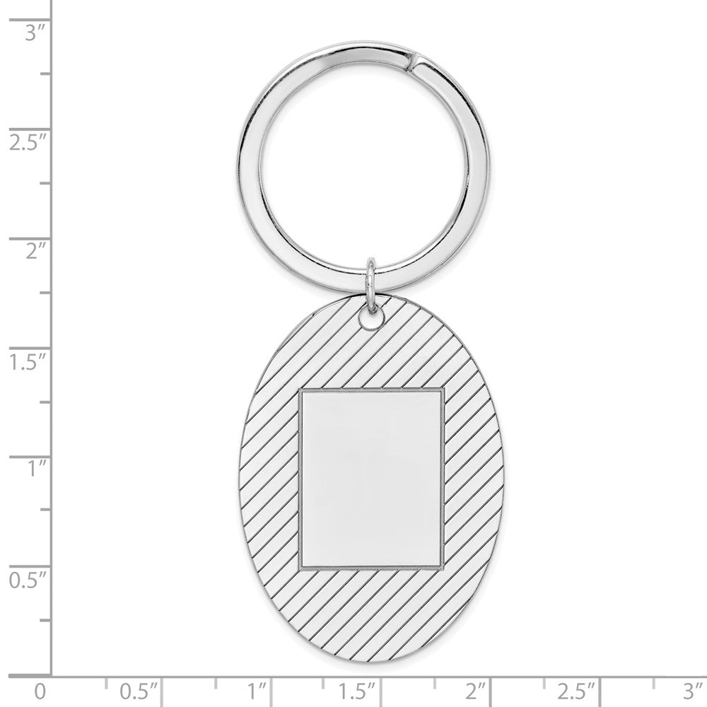 Sterling Silver Rhodium-Plated Key Chain